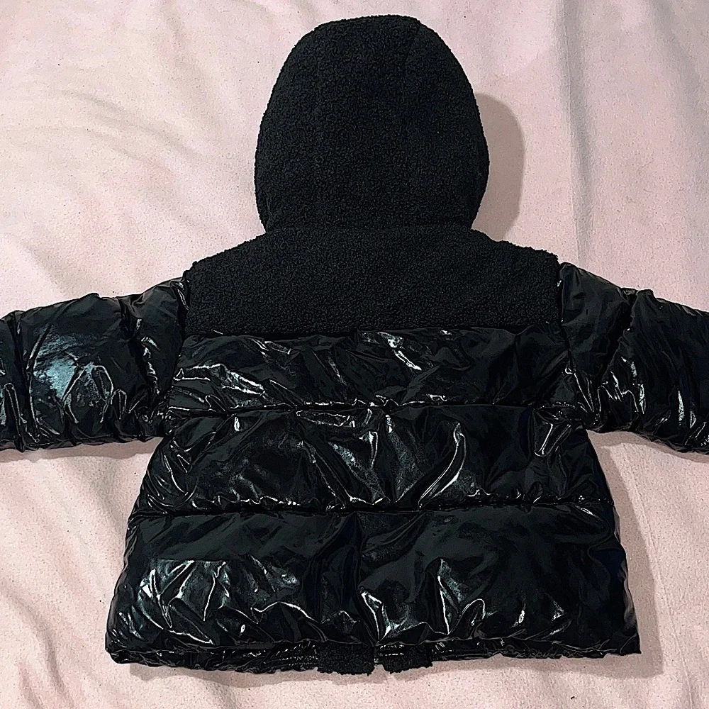 Sam Edelman Little Girl's Faux Shearling Hooded Puffer Jacket Size 6x BRAND NEW